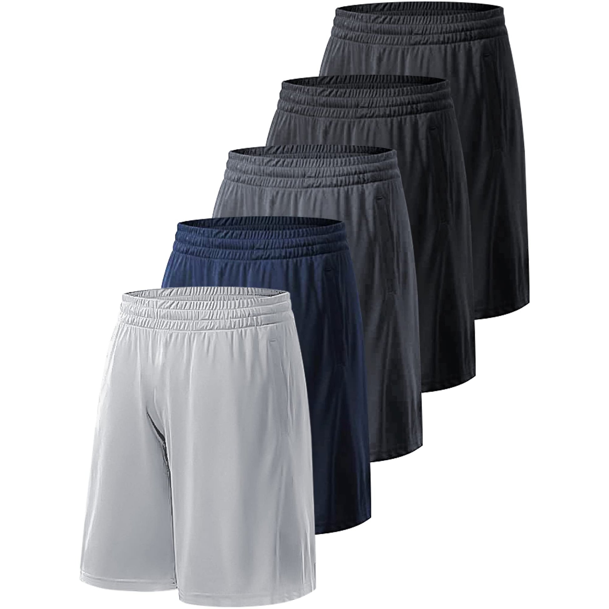 Men's Athletic Shorts with Pockets and Elastic Waistband Quick Dry Activewear Workout Shorts for Men