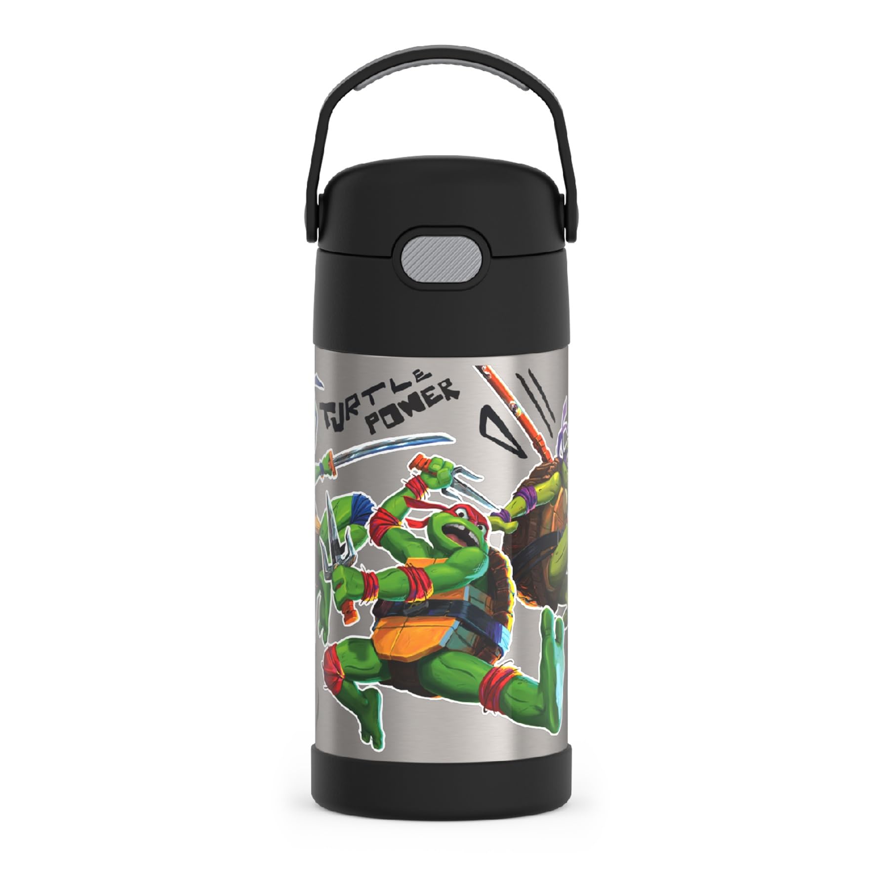 THERMOS FUNTAINER Water Bottle with Straw - 12 Ounce - Kids Stainless Steel Vacuum Insulated Water Bottle with Lid, Bluey