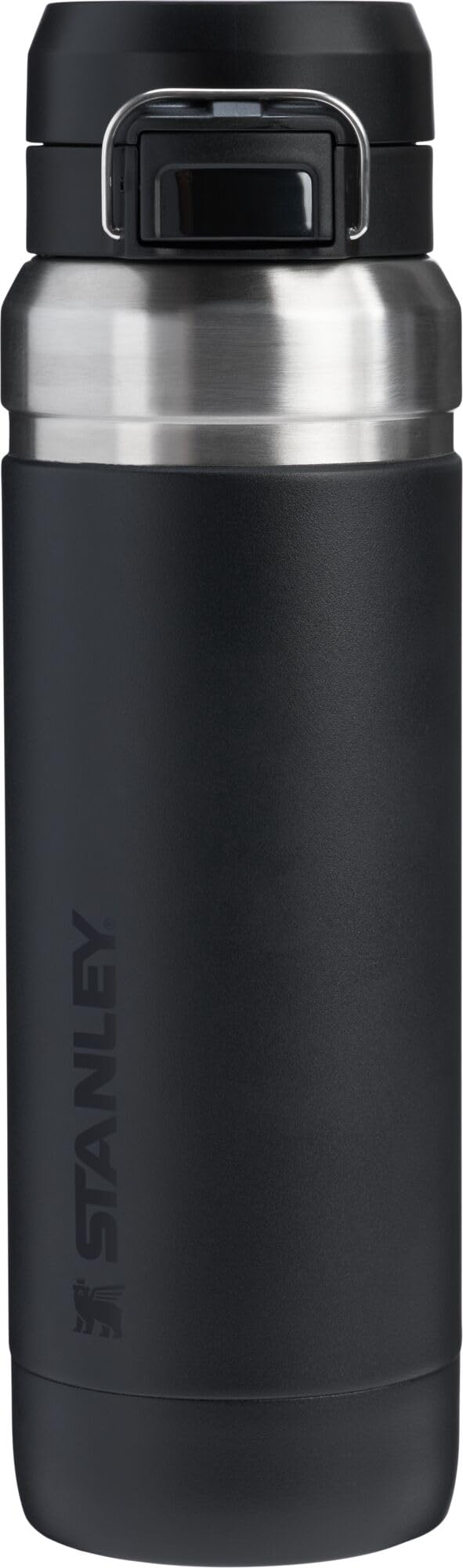 Stanley Quick Flip GO Water Bottle 24 oz | Push Button Lid | Leakproof and Packable for Travel and Sports | Insulated Stainless Steel | BPA-Free | Azure