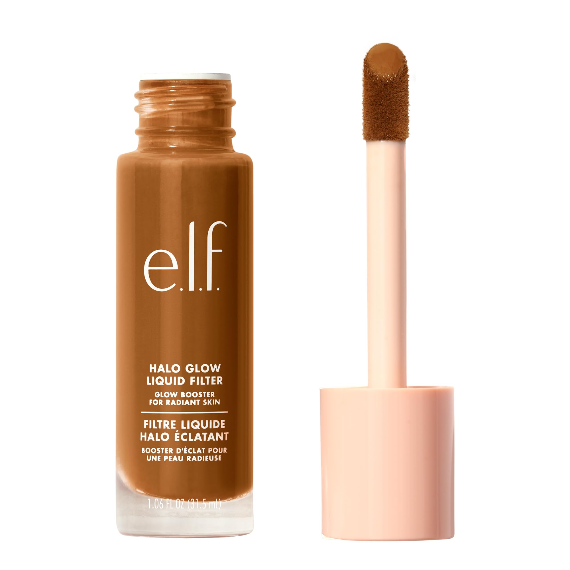 e.l.f. Halo Glow Liquid Filter, Complexion Booster For A Glowing, Soft-Focus Look, Infused With Hyaluronic Acid, Vegan & Cruelty-Free, 4 Medium