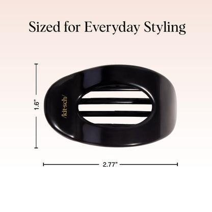 Kitsch Medium Flat Claw Clips for Women - Stylish Flat Hair Clips, Strong Hold for Thick & Fine Hair | Non-Slip for Secure, Comfortable All-Day Wear | Ideal Gifts for Women - Tortoise Design