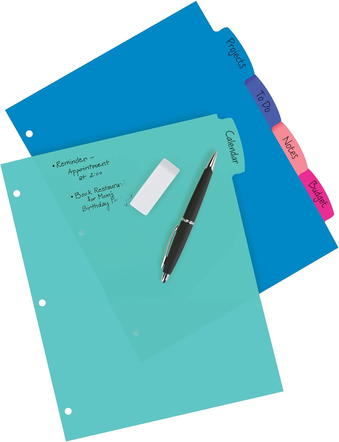Avery Durable Plastic 5-Tab Write & Erase Big Tab Dividers for 3 Ring Binders, Pastel Brights (16270)