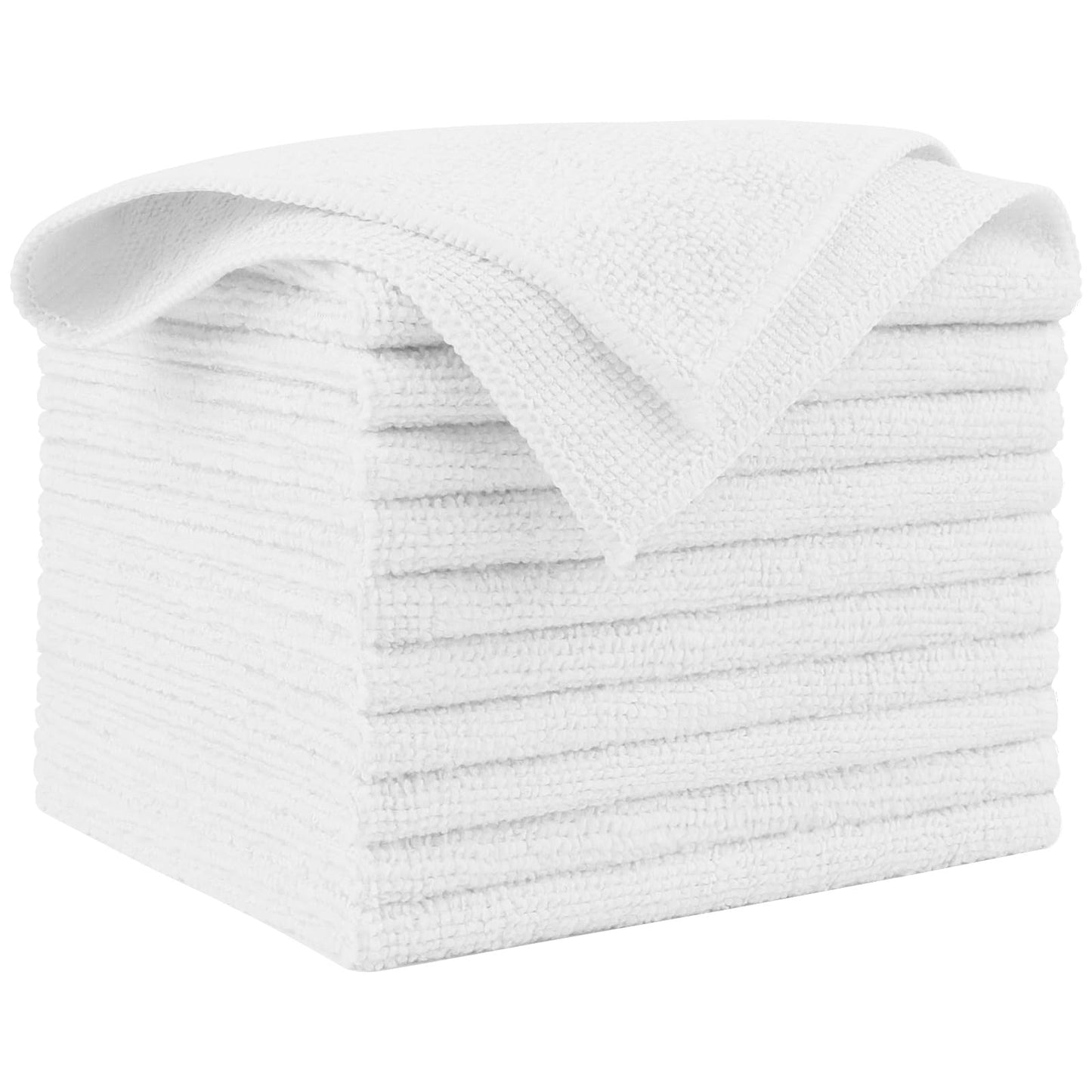 AIDEA Microfiber Cleaning Cloth, 50PK, Microfiber Towels for Cars, Premium Wash Cloths, Dusting Cloth Cleaning Rags, Absorbent Towels for SUVs, House, Kitchen, Window, Cleaning Supplies12×12"