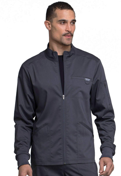 Cherokee Men Warm up Scrub Jacket with Zip Front WW320