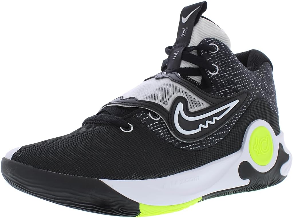 NIKE Men's Basketball Shoes, Black White Black White Volt, 13 AU