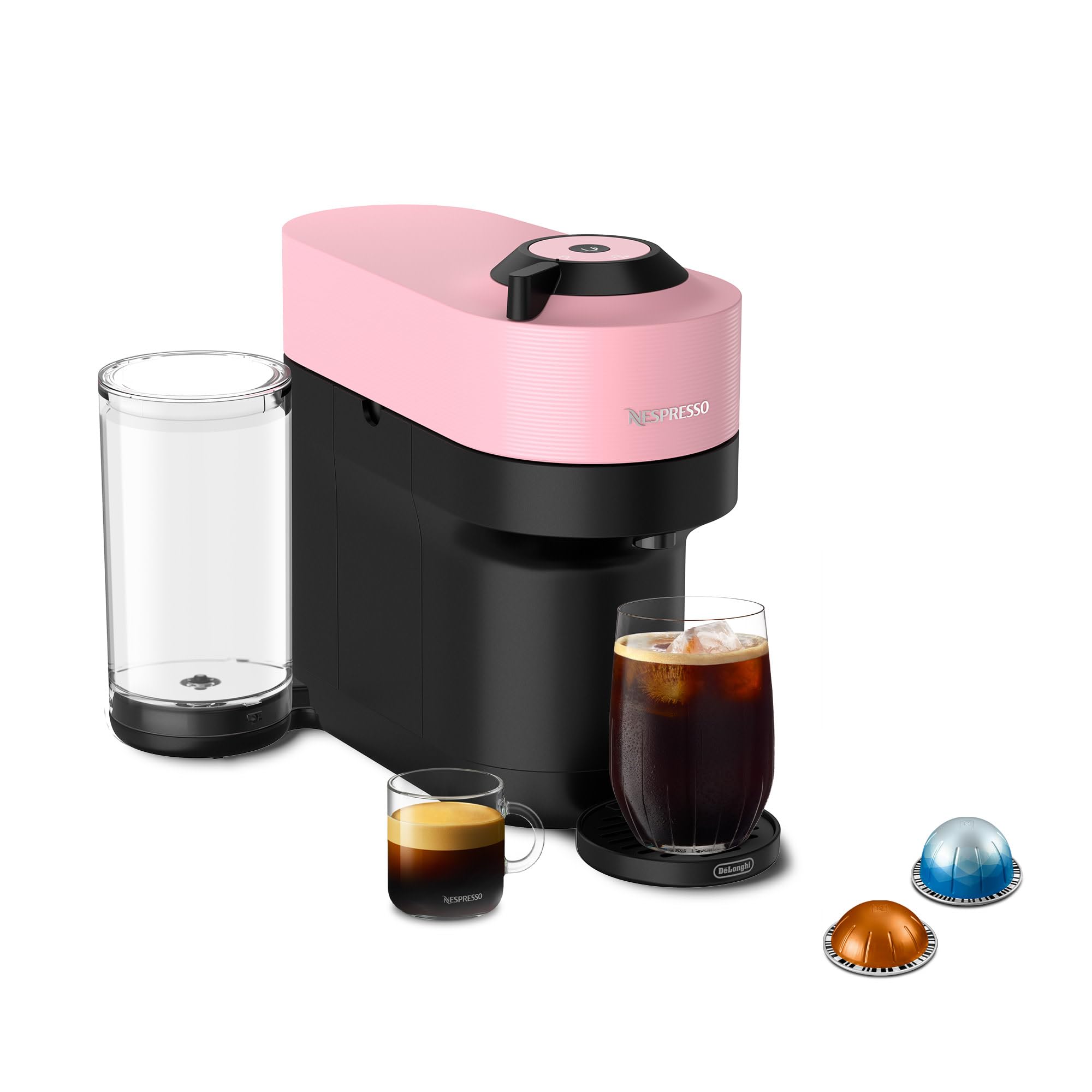 Nespresso Vertuo Pop+ Coffee and Espresso Maker by De'Longhi with Milk Frother, Candy Pink