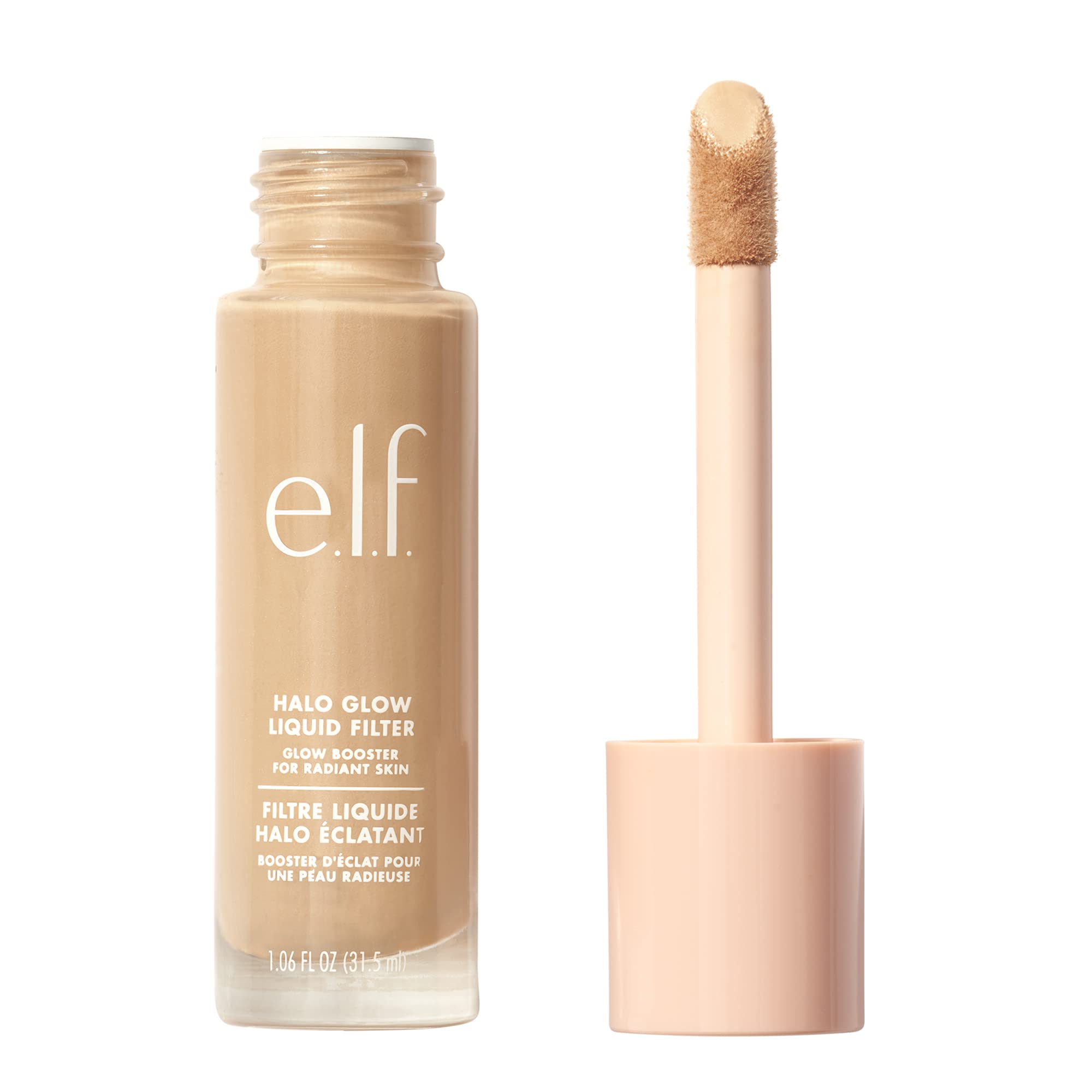 e.l.f. Halo Glow Liquid Filter, Complexion Booster For A Glowing, Soft-Focus Look, Infused With Hyaluronic Acid, Vegan & Cruelty-Free, 4 Medium