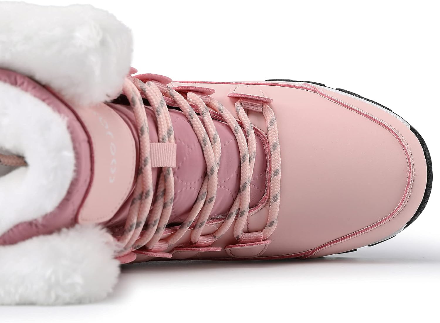 COOJOY Womens Winter Snow Boots Waterproof Shoes Walking Comfortable Hiking Tennis Booties Furry Mid Calf Warm Lightweight