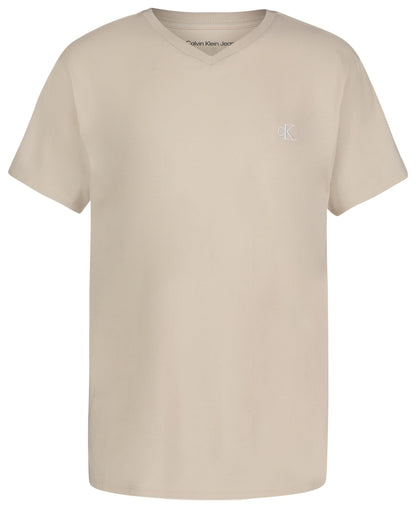 Calvin Klein Boys' Short Sleeve Solid V-Neck T-Shirt, Soft, Comfortable, Relaxed Fit
