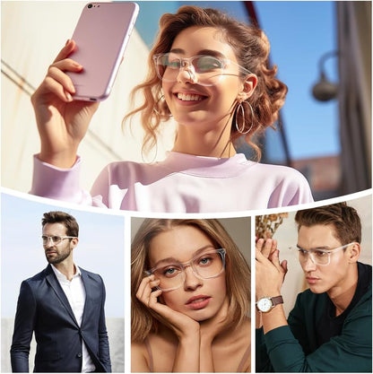 NZKNP Blue Light Glasses for Woman Men,Blue Light Blocking Glasses,Clear Glasses