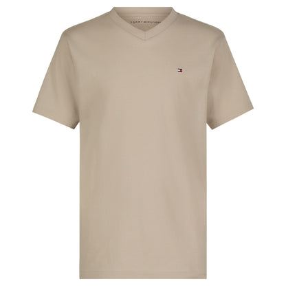 Tommy Hilfiger Boys' Short Sleeve Solid V-Neck T-Shirt, Soft, Comfortable, Relaxed Fit