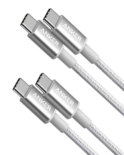 Anker USB C to USB C Cable, Type C 60W Fast Charging Cable (6FT, 2Pack) for iPhone 16 Series, iPad mini 6 and More (Black)