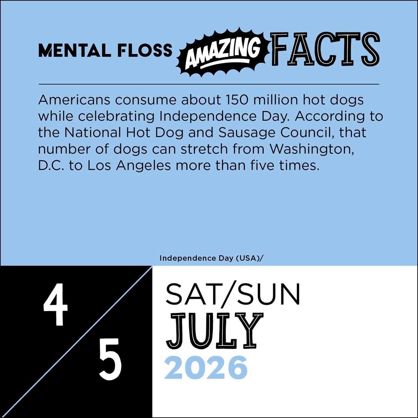 Amazing Facts from Mental Floss 2026 Day-to-Day Calendar: Fascinating Trivia from the Amazing Fact Generator™