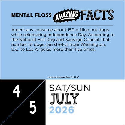 Amazing Facts from Mental Floss 2026 Day-to-Day Calendar: Fascinating Trivia from the Amazing Fact Generator™