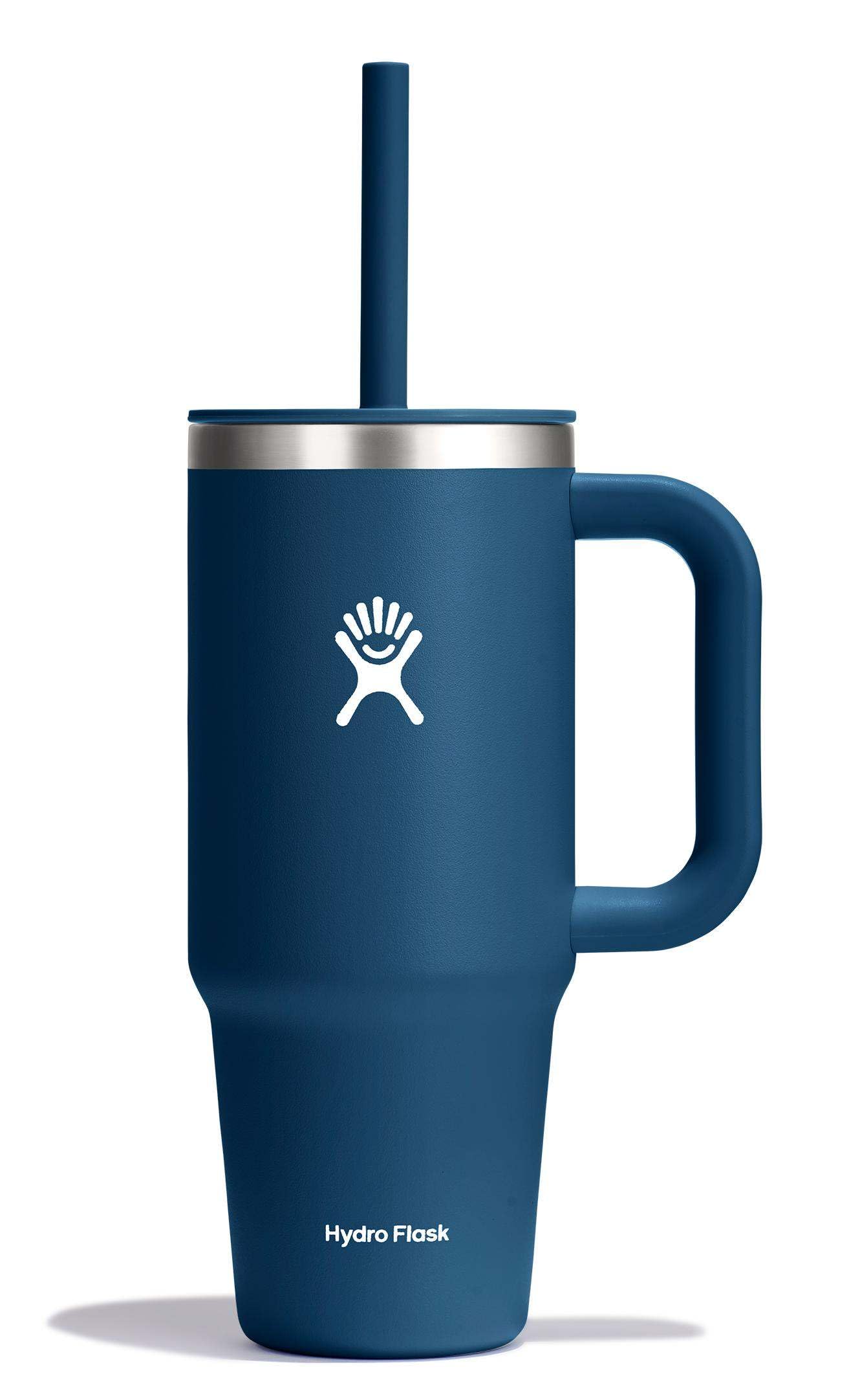 Hydro Flask 32 Oz Travel Tumbler with Handle, Lid and Straw - Insulated Stainless Steel in Holiday Punch