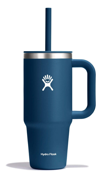 Hydro Flask 32 Oz Travel Tumbler with Handle, Lid and Straw - Insulated Stainless Steel in Holiday Punch