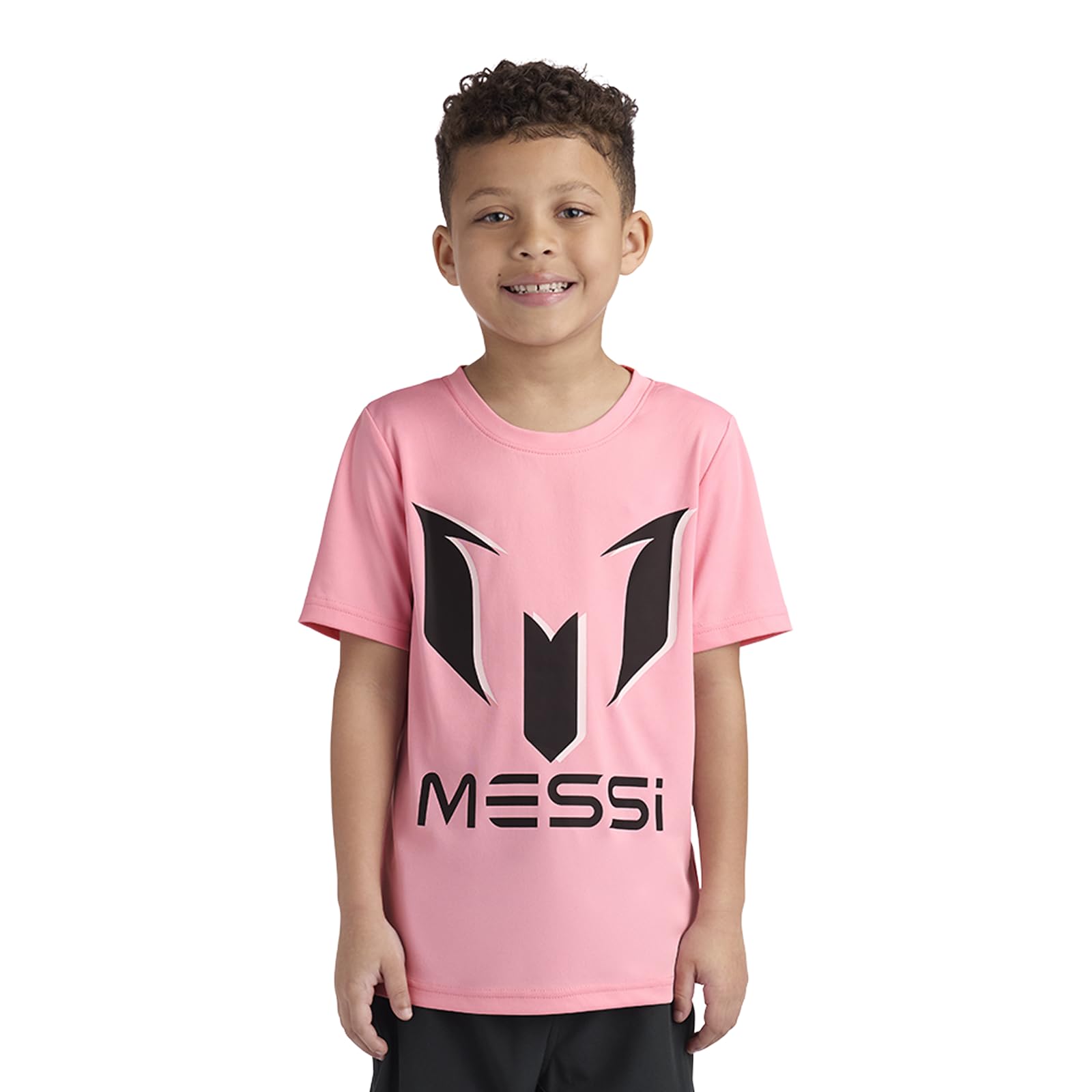 Boys' Lifestyle Short Sleeve Top, Slim-fit Shirt with Logo, Comfortable