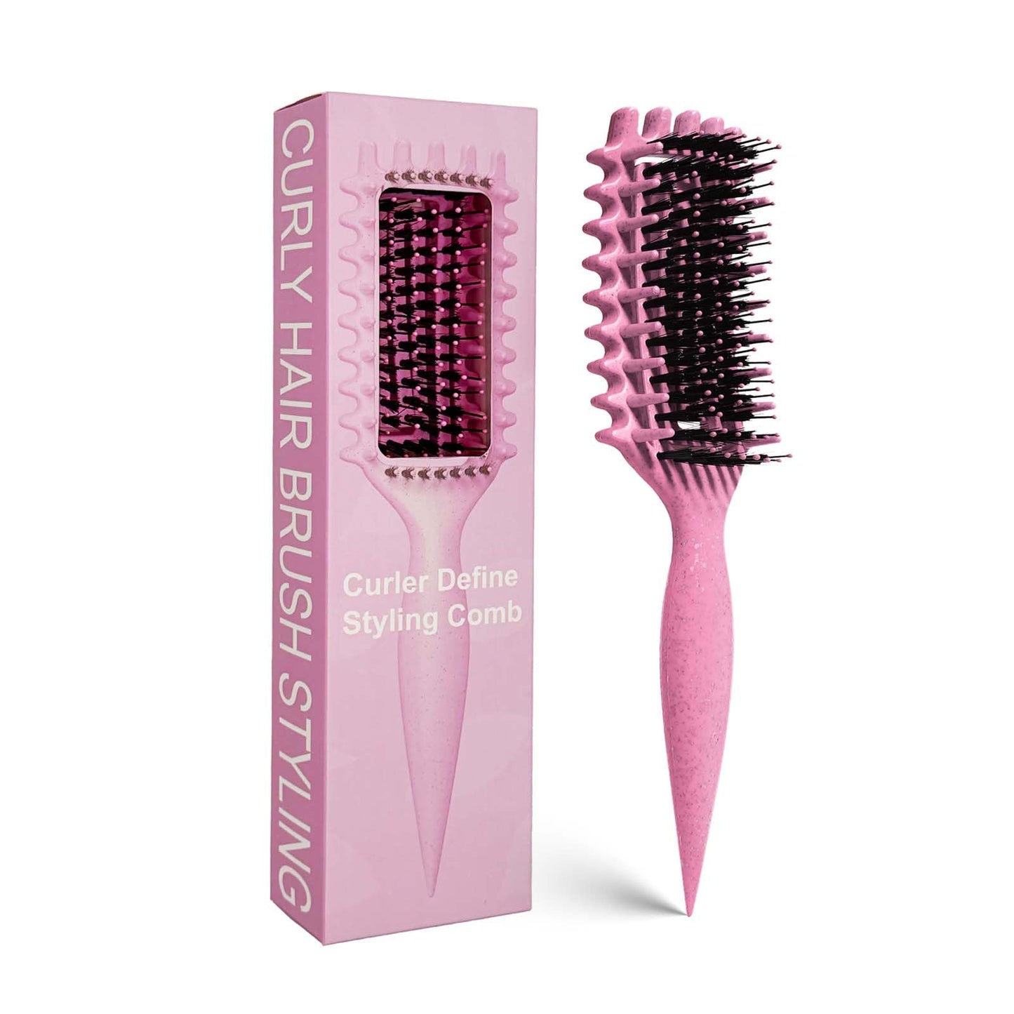 Curly Hair Brush Candybrush Curl Defining Brush for Detangling Shaping and Defining Curls for Women, Men, Wet & Dry Hair (Purple)
