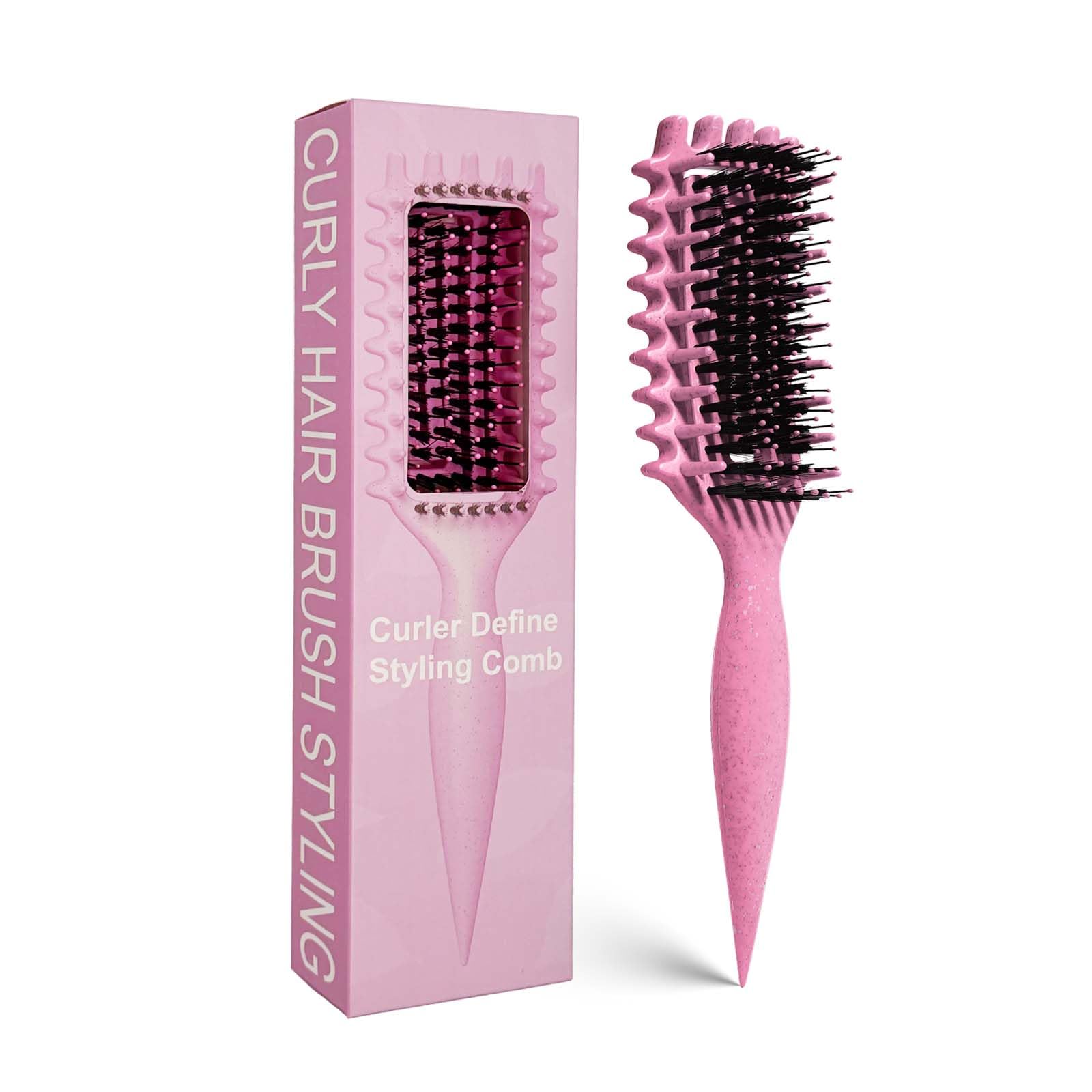 Curly Hair Brush Candybrush Curl Defining Brush for Detangling Shaping and Defining Curls for Women, Men, Wet & Dry Hair (Purple)