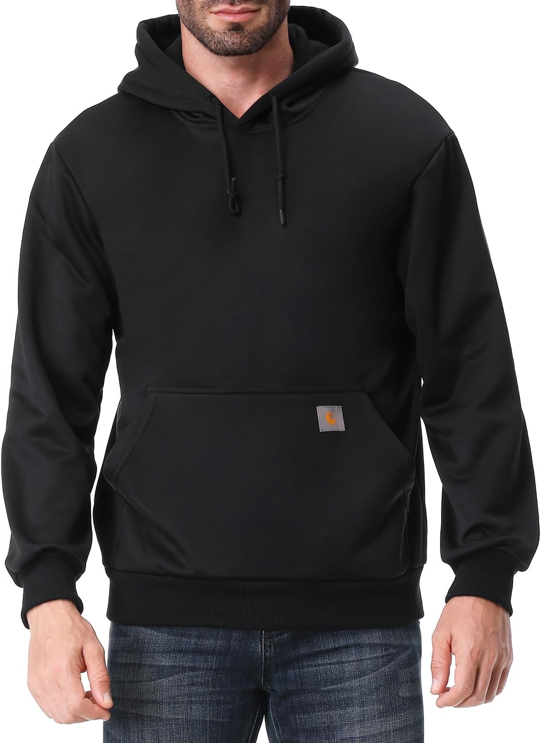 Men's Relaxed Fit Fleece-Lined Pullover Hooded Sweatshirt Comfortable and Soft