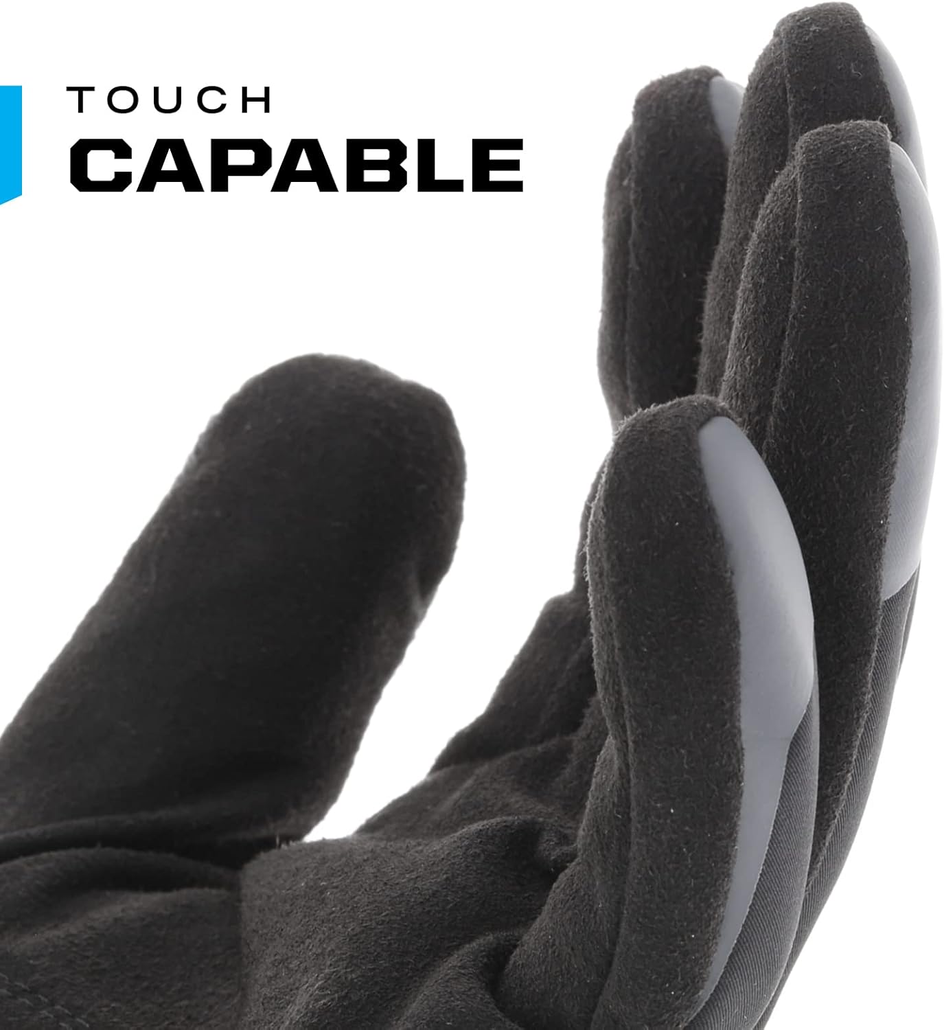 Mechanix Wear: ColdWork FastFit Winter Work Gloves with Elastic Cuff, Wind and Water Resistant, Fleece Insulated, Touch Capable Winter Gloves, For Mild Cold Weather (Black/Gray, Large)