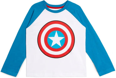 Marvel Avengers Spider-Man Iron Man Captain America Hulk Black Panther Miles 2 Pack Long Sleeve T-Shirts Toddler to Big Kid
