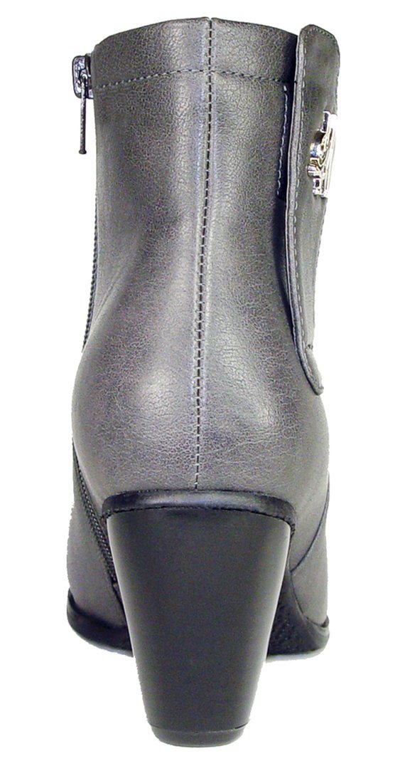 Llynda More Women's 'More Light' Faux Leather Comfortable Mid Heel Ankle Boot