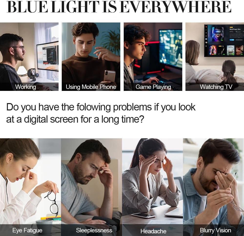 NZKNP Blue Light Glasses for Woman Men,Blue Light Blocking Glasses,Clear Glasses