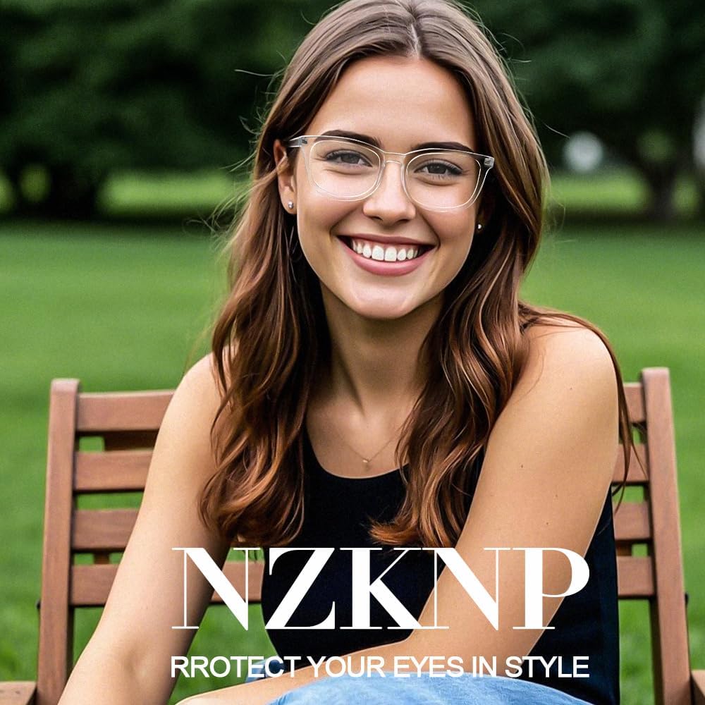 NZKNP Blue Light Glasses for Woman Men,Blue Light Blocking Glasses,Clear Glasses