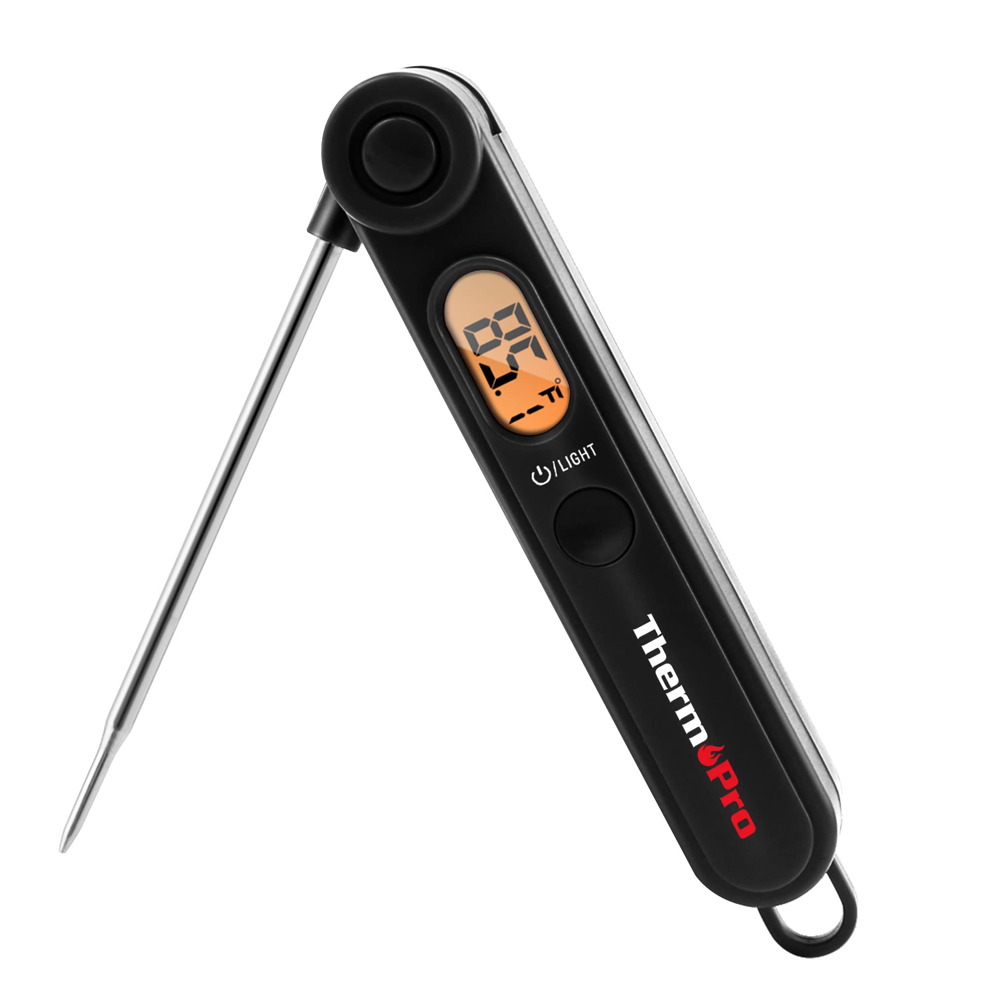 ThermoPro TP03B Digital Meat Thermometer for Cooking, Instant Read Thermometer with Backlight, Kitchen Food Thermometer for Grill Smoker BBQ Oil Deep Fry Candy Bread Coffee with Pop-up Meat Probe