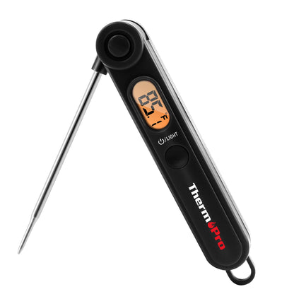 ThermoPro TP03B Digital Meat Thermometer for Cooking, Instant Read Thermometer with Backlight, Kitchen Food Thermometer for Grill Smoker BBQ Oil Deep Fry Candy Bread Coffee with Pop-up Meat Probe