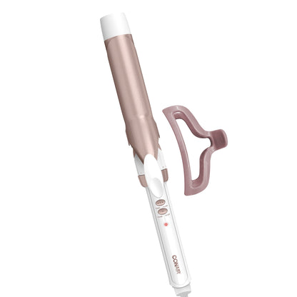 Conair Double Ceramic 1 1/4-Inch Curling Iron, 1 ¼ inch barrel produces loose curls – for use on medium and long hair