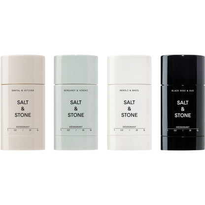 SALT & STONE Aluminum Free Deodorant | Extra Strength 48 Hour Protection for Women & Men | Made with Seaweed Extracts, Shea Butter & Prebiotics (Santal & Vetiver)
