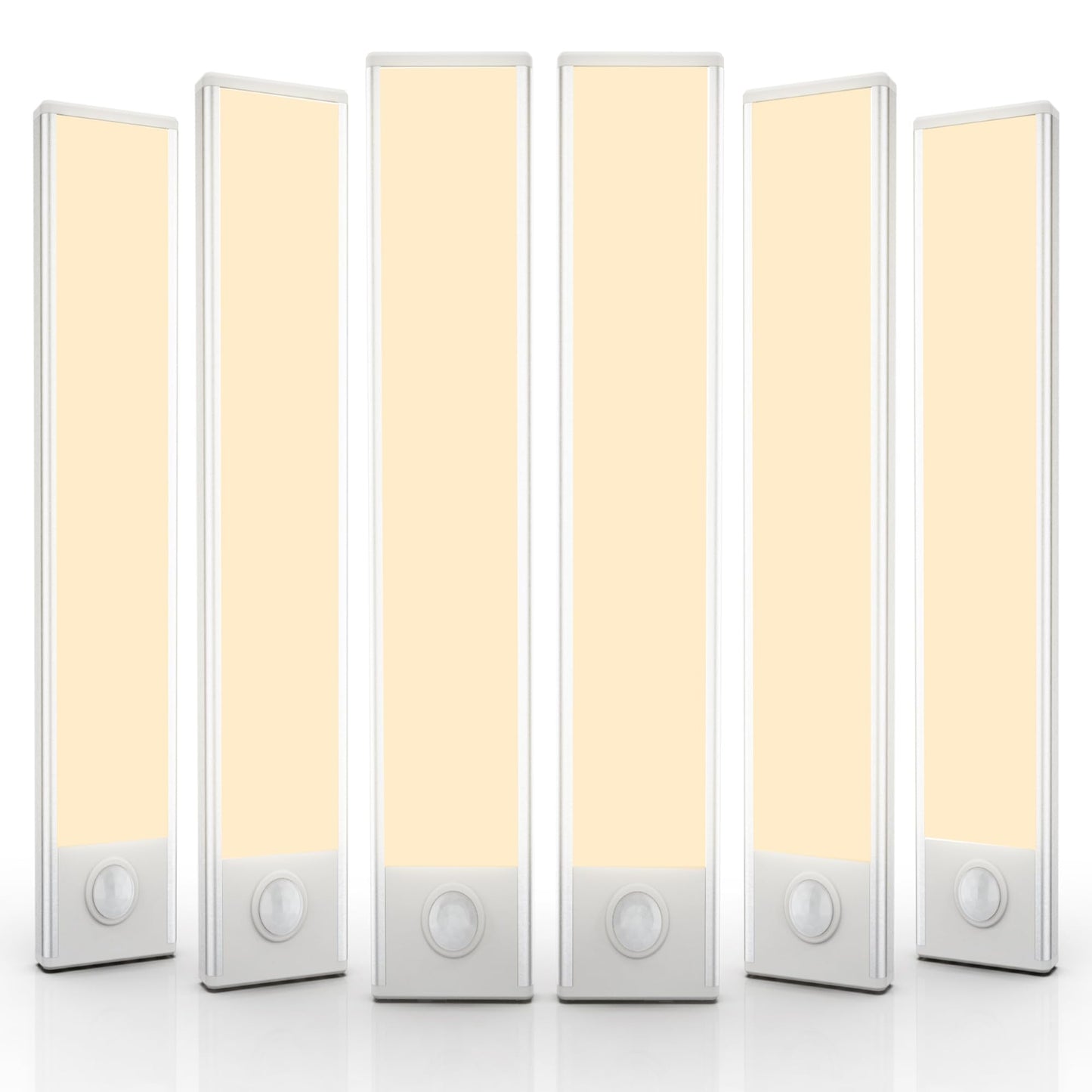 6 Pack Under Cabinet Lights Wireless, 32 LED Motion Sensor Light Indoor Rechargeable Magnetic Closet Lights Battery Operated, Under Counter Lights for Kitchen, Wardrobe, Hallway, Stairs