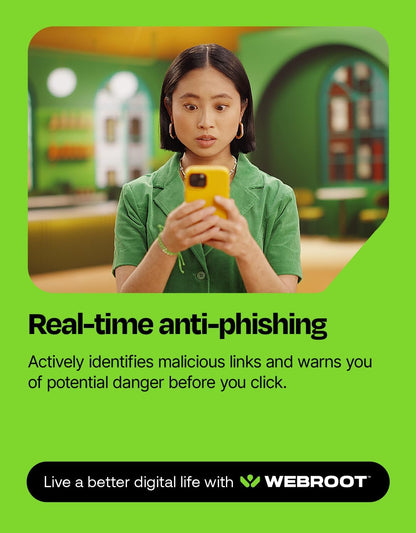Webroot Antivirus Software 2026 | 3 Device | 1 Year Download for PC/Mac