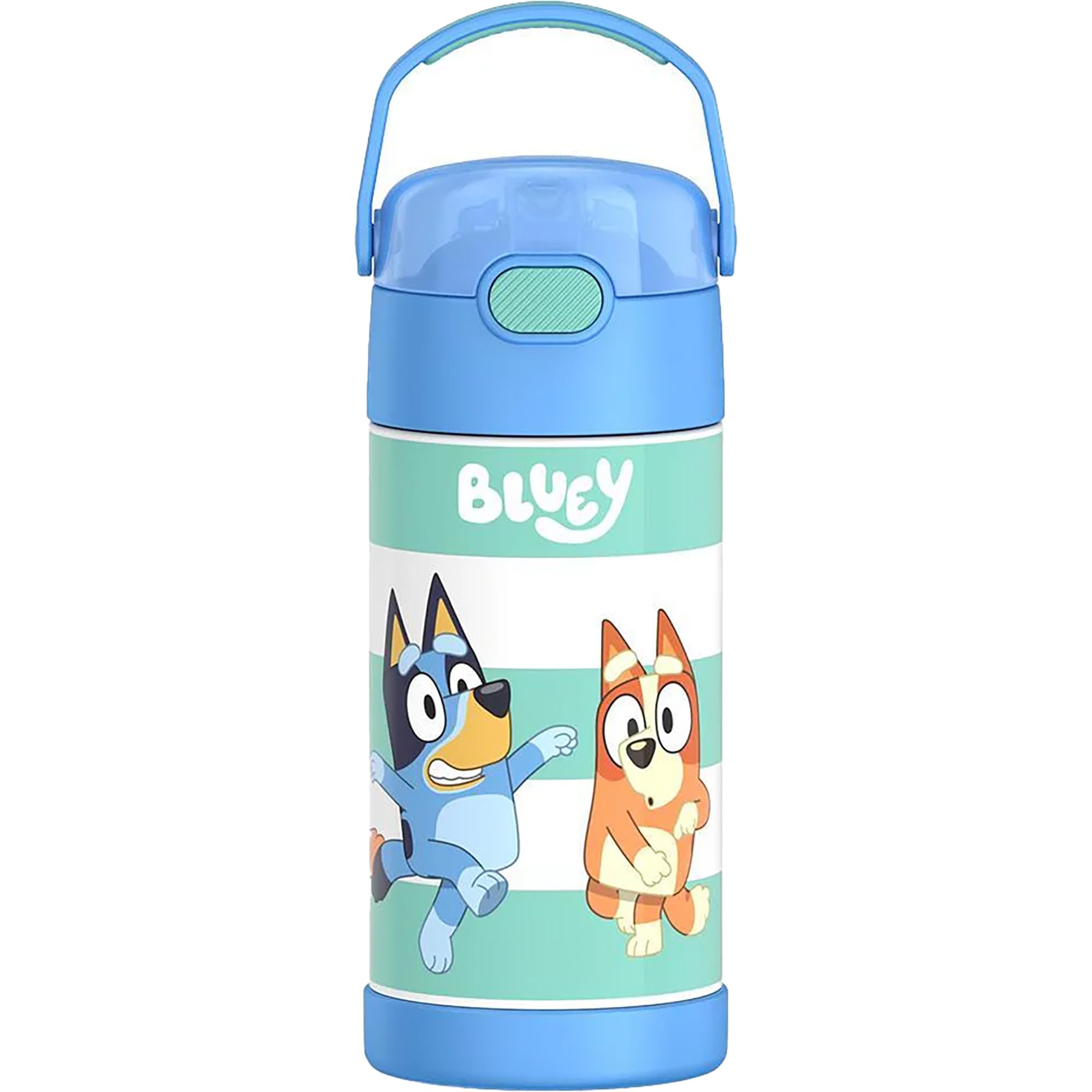 THERMOS FUNTAINER Water Bottle with Straw - 12 Ounce - Kids Stainless Steel Vacuum Insulated Water Bottle with Lid, Minecraft