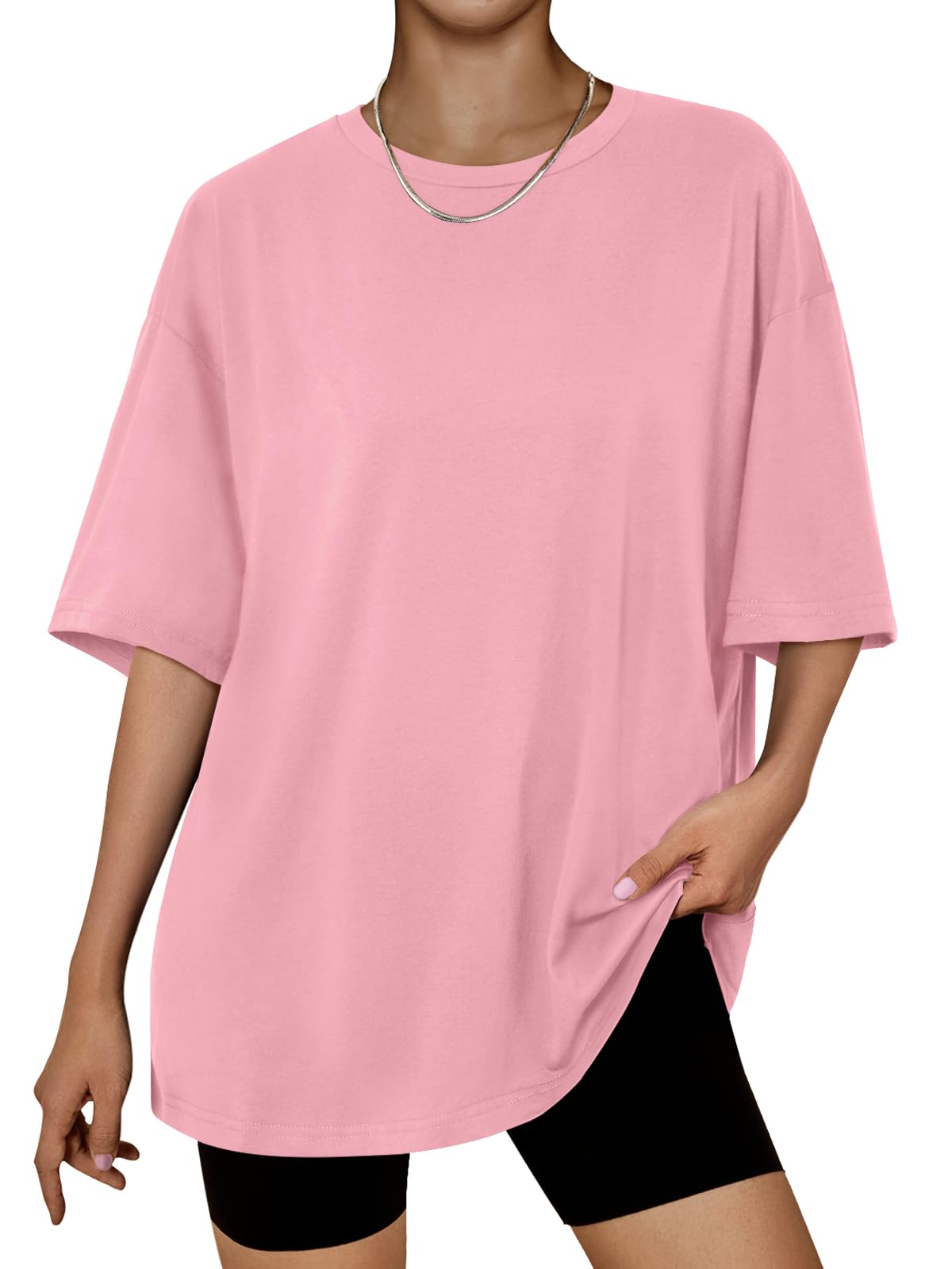 Trendy Queen Womens Oversized Summer T Shirts Plus Size Batwing Cute Casual Tops Short Sleeves Fashion Workout Clothes