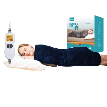 26" x 35" Flannel Neck&Shoulder&Back Heating Pad with 12 Temperature Settings&Countdown Timer, Pain Relief for Back/Neck/Shoulders/Menstrual Pain, Christmas Gifts for Women Men Mom Dad(Light Tan)