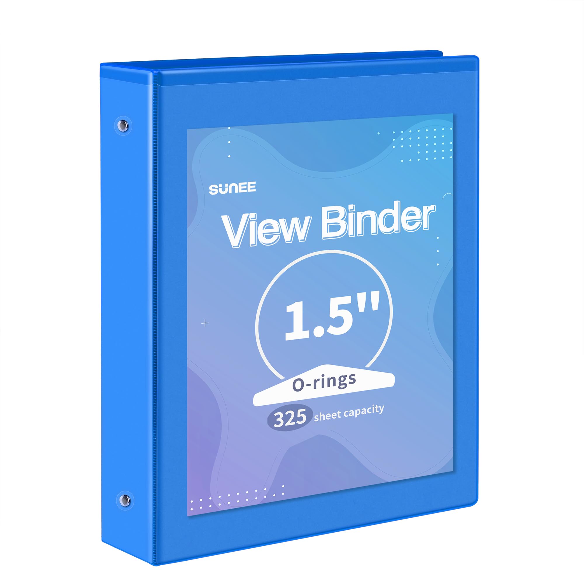SUNEE 3 Ring Binder 1 Inch 1 Pack, Clear View Binder Three Ring PVC-Free (Fit 8.5x11 Inches) for School or Office Supplies, White