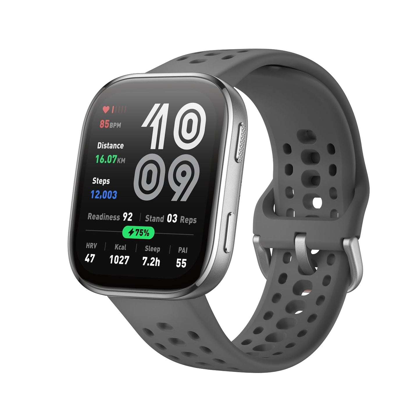 Amazfit Bip 6 Smart Watch 46mm, 14 Day Battery, 1.97" AMOLED Display, GPS & Free Maps, AI, Bluetooth Call & Text, Health, Fitness & Sleep Tracker, 140+ Workout Modes, 5 ATM Water-Resistance, Black