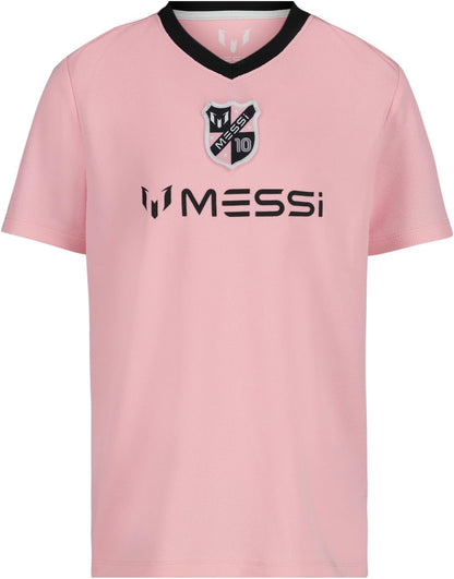 Boys' Lifestyle Short Sleeve Top, Loose-fit V-Neck Shirt with Logo, Comfortable