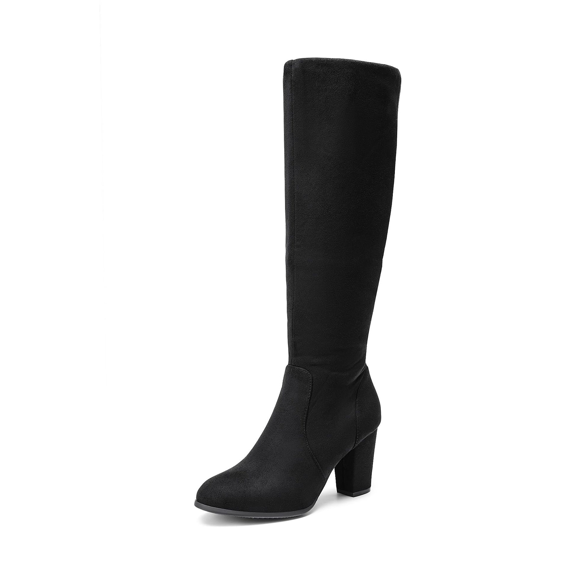 DREAM PAIRS Women's Chunky Heel Knee High Boots