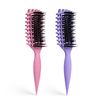 Curly Hair Brush Candybrush Curl Defining Brush for Detangling Shaping and Defining Curls for Women, Men, Wet & Dry Hair (Purple)