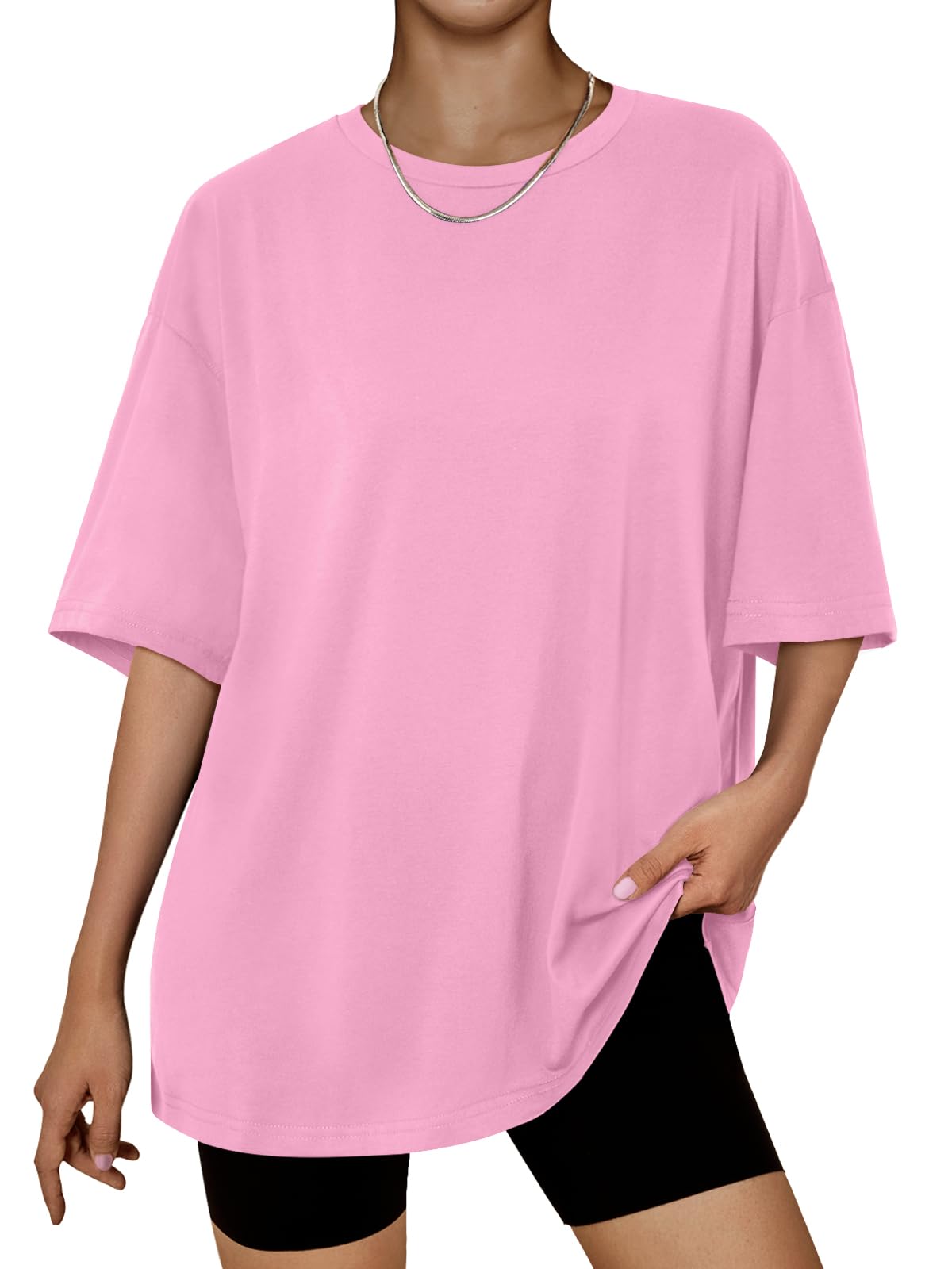 Trendy Queen Womens Oversized Summer T Shirts Plus Size Batwing Cute Casual Tops Short Sleeves Fashion Workout Clothes