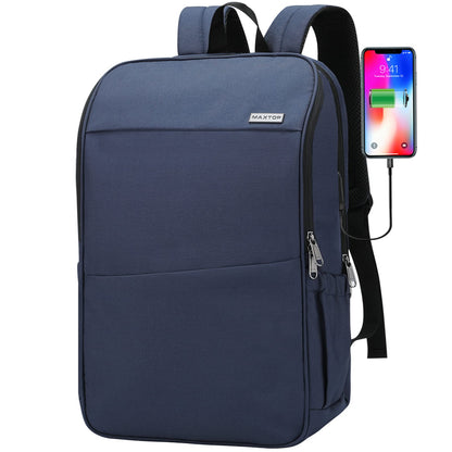 MAXTOP Deep Storage Laptop Backpack with USB Charging Port[Water Resistant] College Computer Bookbag Fits 15 Inch Laptop Black