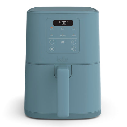 bella 6 Qt Slim Air Fryer, Fits-anywhere™ Kitchenware, EverGood™ Ceramic Nonstick Coating, Adjustable Temperature, 6 Preset Cooking Options, 60 Min Auto Shutoff w Audible Tone, 5lb Capacity, Oatmilk