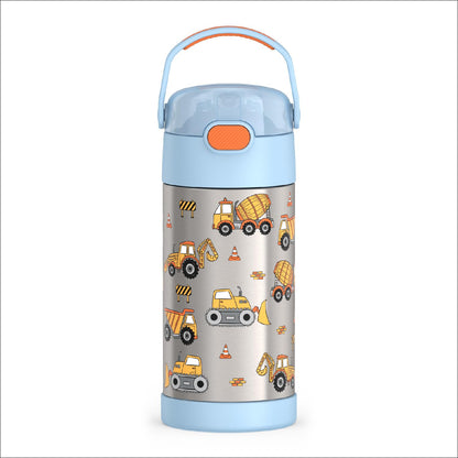 THERMOS FUNTAINER Water Bottle with Straw - 12 Ounce - Kids Stainless Steel Vacuum Insulated Water Bottle with Lid, Mod Flowers