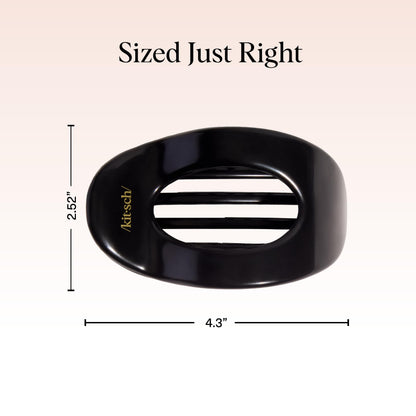 Kitsch Medium Flat Claw Clips for Women - Stylish Flat Hair Clips, Strong Hold for Thick & Fine Hair | Non-Slip for Secure, Comfortable All-Day Wear | Ideal Gifts for Women - Tortoise Design