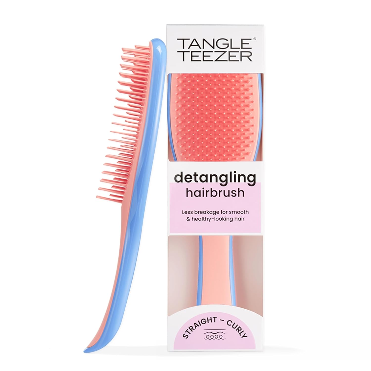 Tangle Teezer Ultimate Detangler Hairbrush for Wet & Dry Hair, Eliminates Knots & Reduces Breakage for All Hair Types, Apricot Blaze