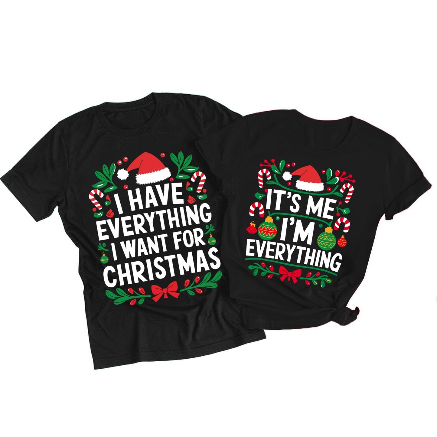 Christmas Couples Shirts Merry Christmas Family Matching Xmas Outfits Funny Holiday Graphic Pajamas Tees Top